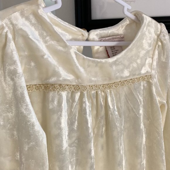 CATHERINE MALANDRINO Toddler Dress, Cream/Off White, Size: 4T - Picture 2 of 9